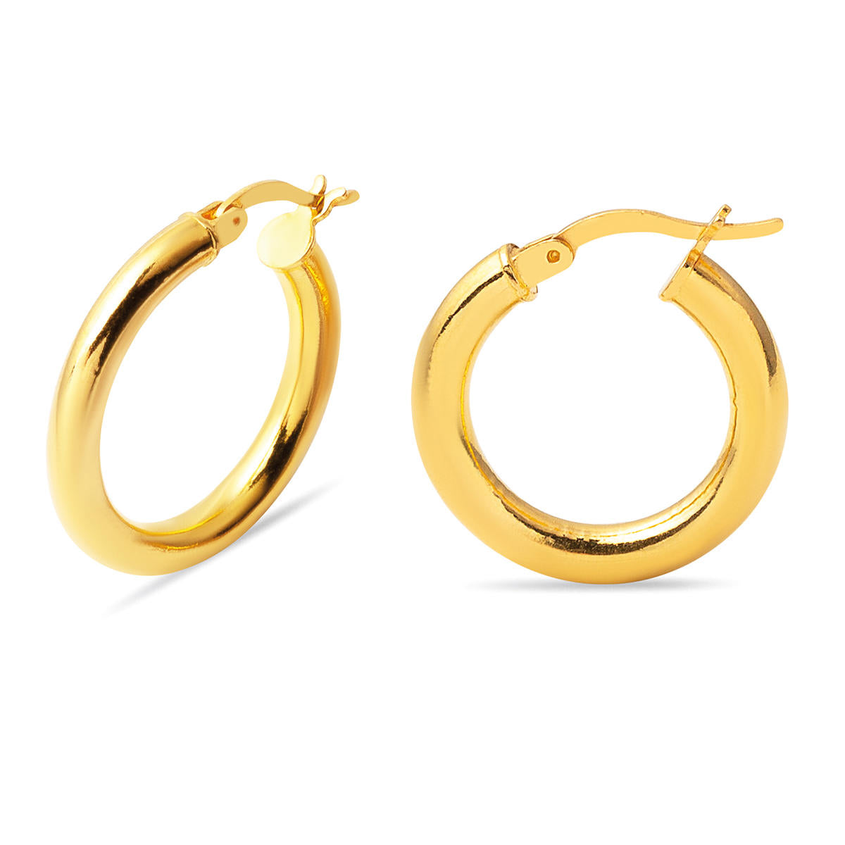 Classique 2,5 cm. Çaplı 22 Carats Creole Boucle d'Oreille