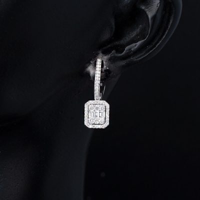0,72 Karat Baguette Diamond Earring - 14K - 4.11g - EZ Gold