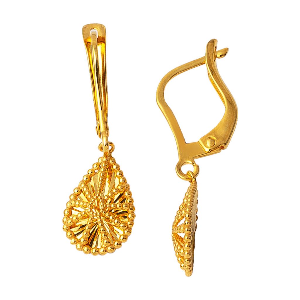 Goutte 22 Carats Or Boucle d&rsquo;Oreille