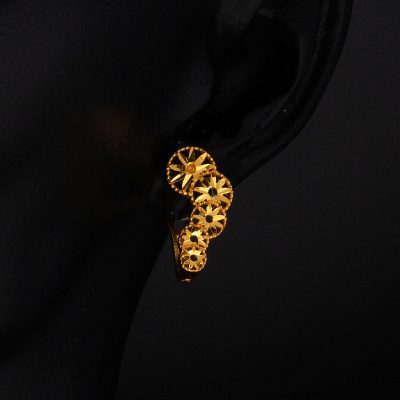 Yıldız 22 Ayar Taşsız Altın Küpe - 22K - 3.34g - EZ Gold