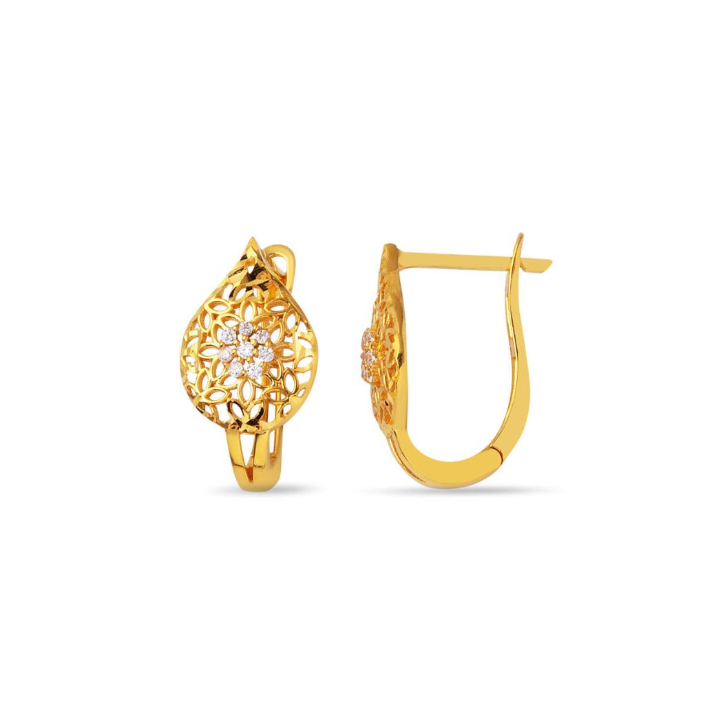 Goutte 22 Carats Or Boucle d&rsquo;Oreille