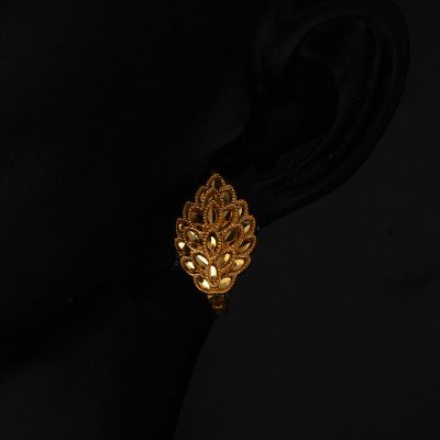 Yapraklar 22 Ayar Altın Küpe - 22K - 6.35g - EZ Gold