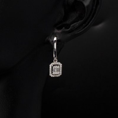 0,28 Karat Baguette Diamond Earring - 14K - 2.47g - EZ Gold