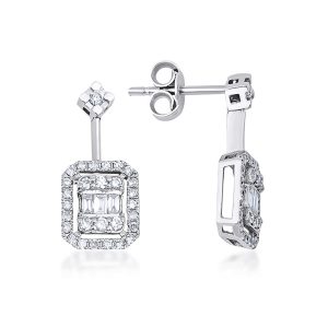0,39 Carat Baguette Diamond Earring
