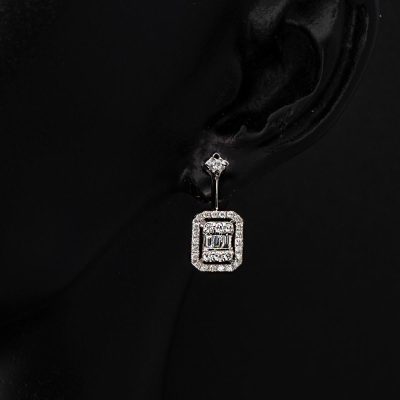 0,39 Karat Baguette Diamond Earring - 14K - 1.67g - EZ Gold