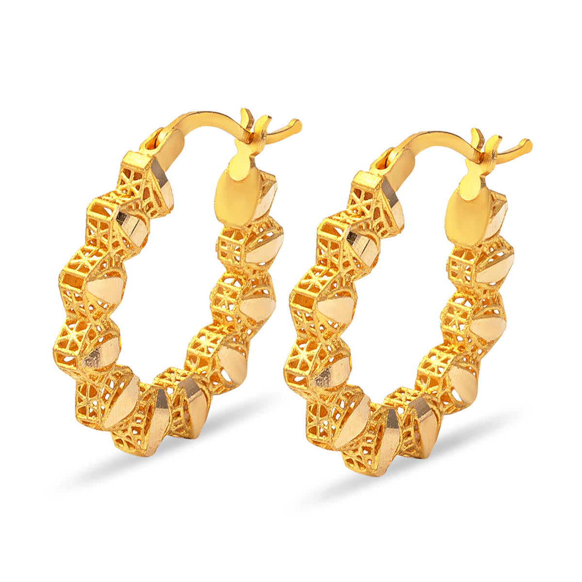 İnsta 22 Karat Hoop Gold Earring