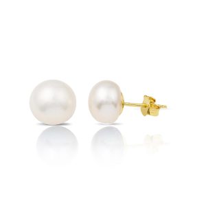 Blanc Yassı de Perles 14 Carats Or Boucle d&rsquo;Oreille