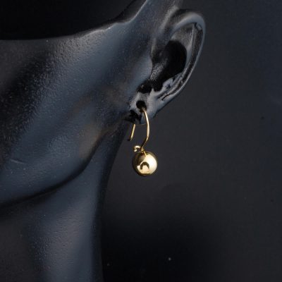 Cilalı 14 Carats Or Sarkaç Top Boucle d'oreille - 14K - 2.45g - EZ Gold