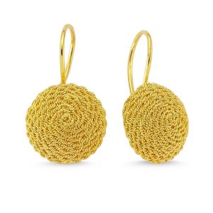 Telkari 22 Carats Or sans Pierre Boucle d&rsquo;Oreille