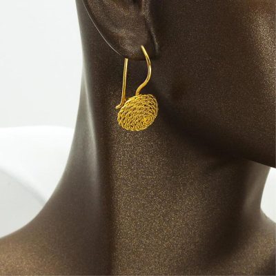 Telkari 22 Ayar Altın Taşsız Küpe - 22K - 5.7g - EZ Gold