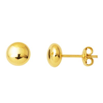 Lunenalı sans Pierre 14 Carats Or Boucle d'oreille