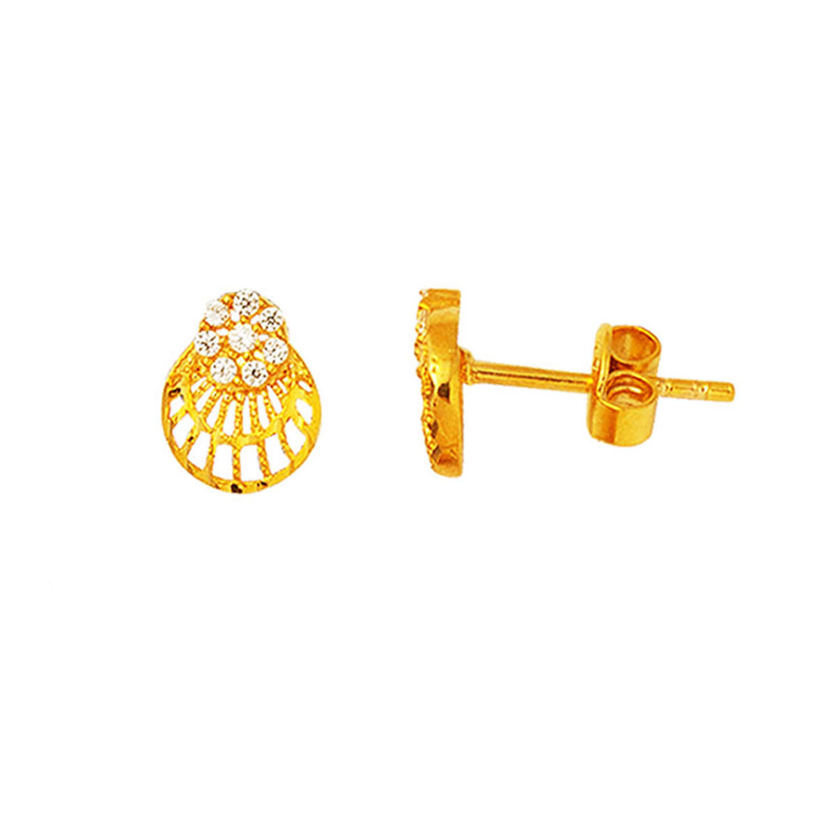 Deniz Kabuğu 22 Carats Or Boucle d'Oreille