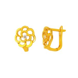 Güllü 22 Karat with Stones Gold Earring