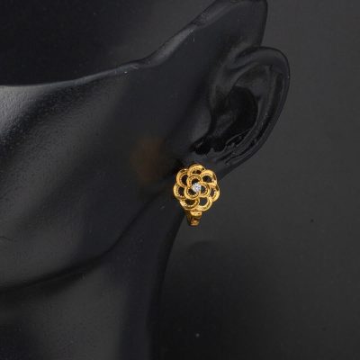 Güllü 22 Ayar Taşlı Altın Küpe - 22K - 3.29g - EZ Gold