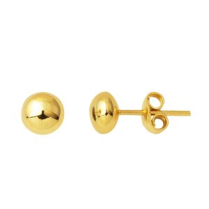 Lunenalı 14 Carats Or Mini Top Boucle d&rsquo;Oreille