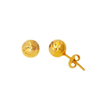 5 mm. à Vis 22 Carats Top Or Boucle d'oreille