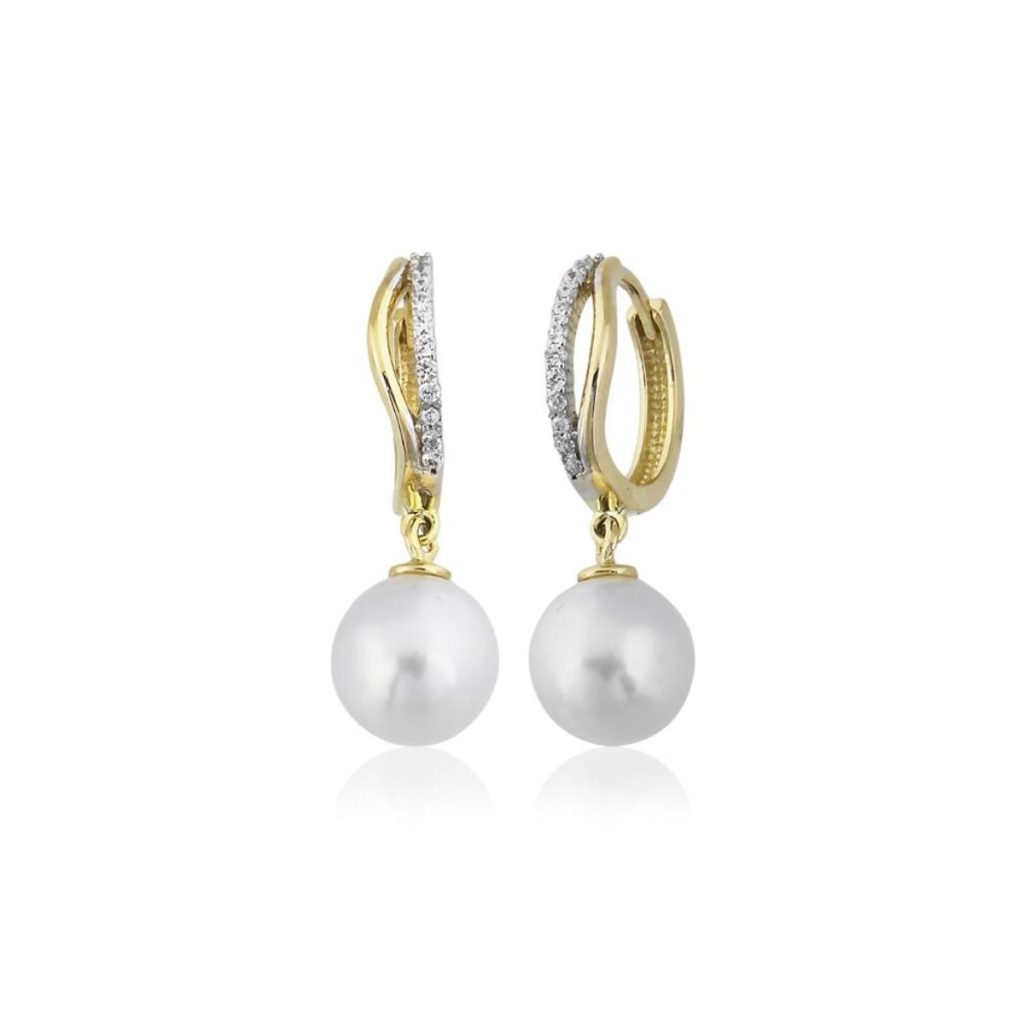 de Perles 14 Carats Or Creole Boucle d&rsquo;Oreille