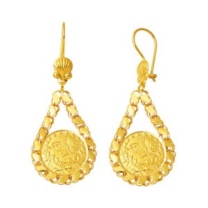 Pullu Half Resat Gold 22 Karat Gold Earring