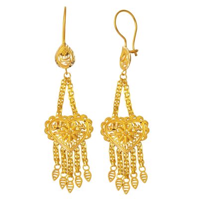 Hint Model avec Étoiles 14 Carats Or Boucle d'oreille
