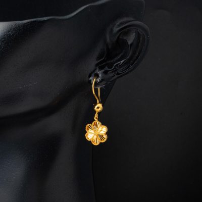 Papatya Sallantılı 22 Ayar Altın Küpe - 22K - 4.57g - EZ Gold
