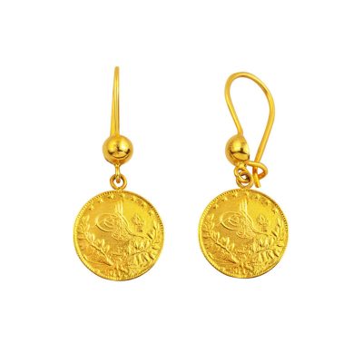 22 Carats Quart Reşat Sallantılı Or Boucle d'oreille