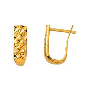 Princess Plain Gold Earring