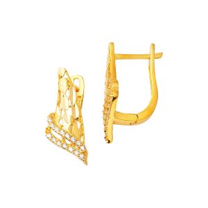 Pretty 22 Karat Gold Earring