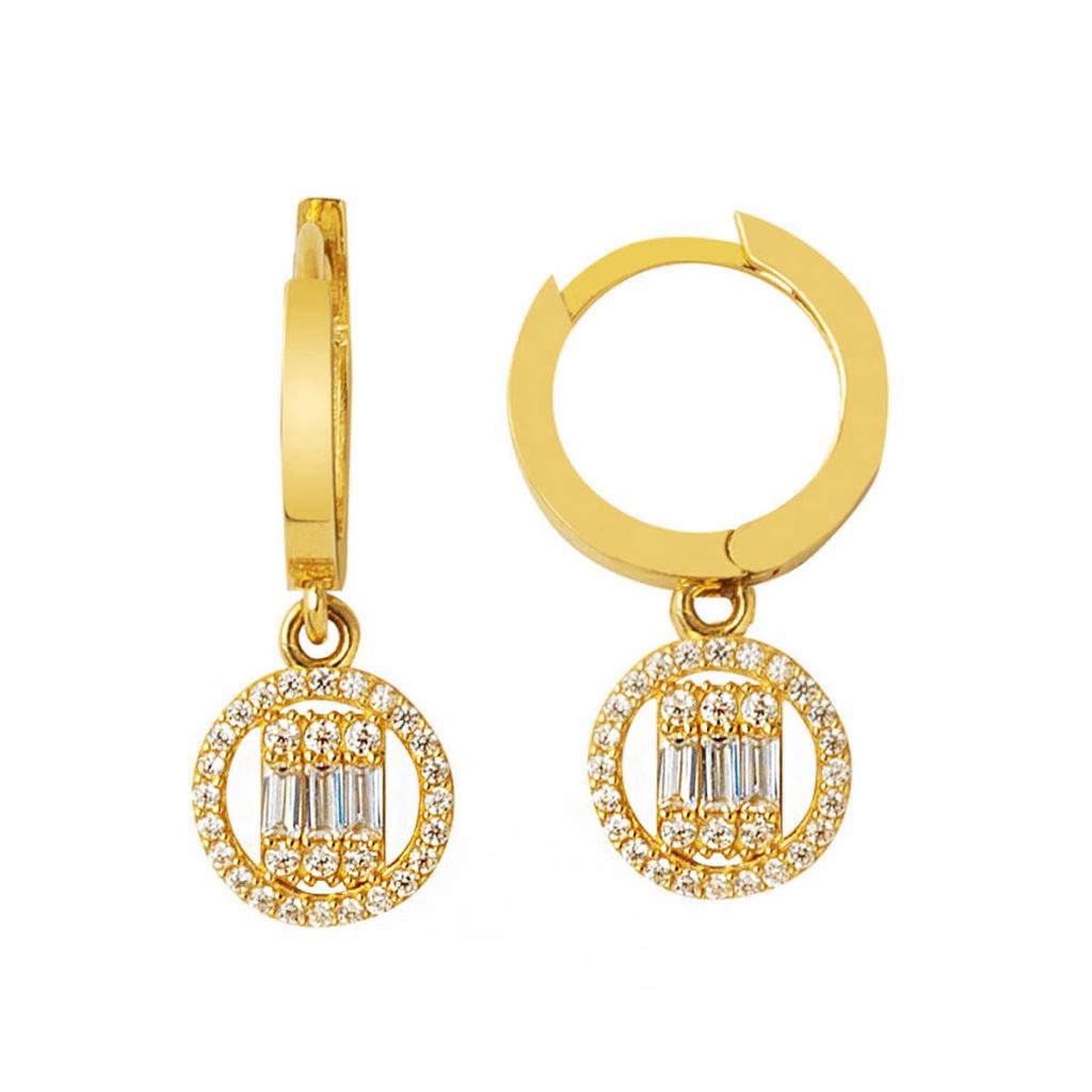 Minimalist Drop 14 Karat Gold Earring