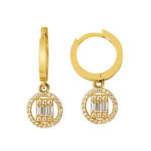 Minimalist Drop 14 Karat Gold Earring