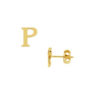 P Letteri Minimalist 14 Karat Gold Earring