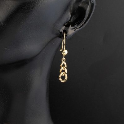 14 Ayar Gurmet Zincir Sallantılı Altın Küpe - 14K - 2.4g - EZ Gold