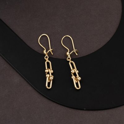 Tiffany Tasarım Sallantılı 14 Ayar Altın Küpe - 14K - 3.1g - EZ Gold