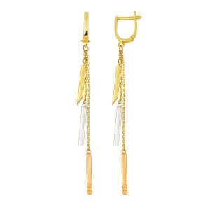 Misa Design Drop 14 Karat Gold Earring