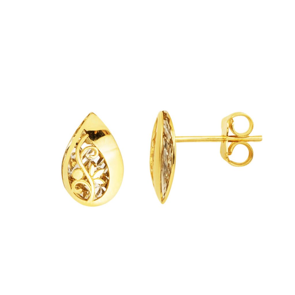 Işıltılı Goutte 14 Carats Pim Or Boucle d&rsquo;Oreille