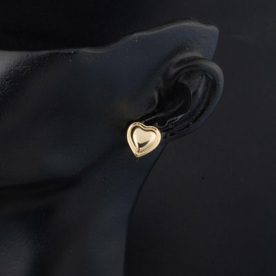 Kalp Model Çivili 14 Ayar Altın Küpe - 14K - 1.86g - EZ Gold