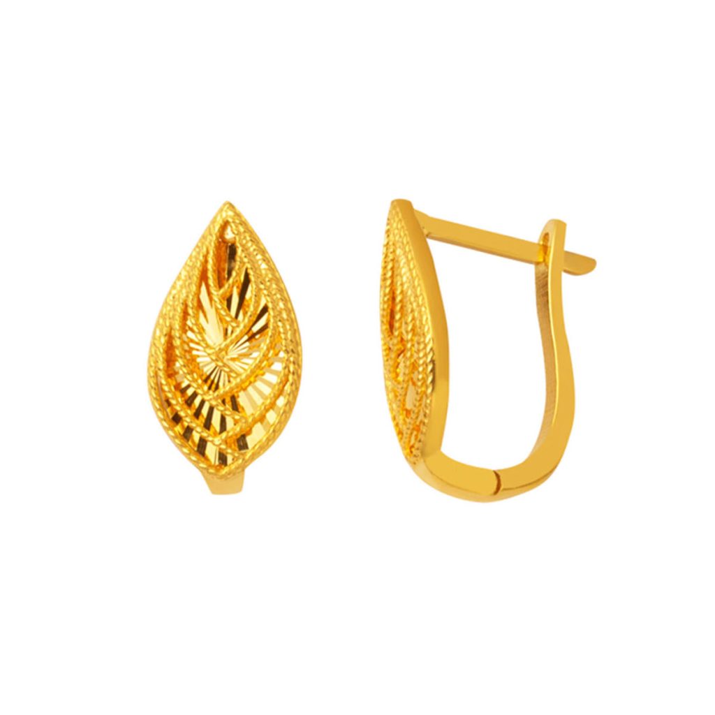 Kalemli Parlak 22 Karat Gold Earring