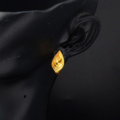 Kalemli Parlak 22 Ayar Altın Küpe - 22K - 4.25g - EZ Gold
