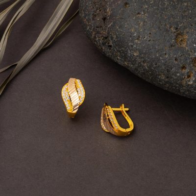 Işıltılı 14 Ayar Kadın Altın Küpe - 14K - 3.45g - EZ Gold