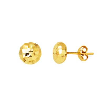 Disko Topu 14K Gold Pimli Top Earring