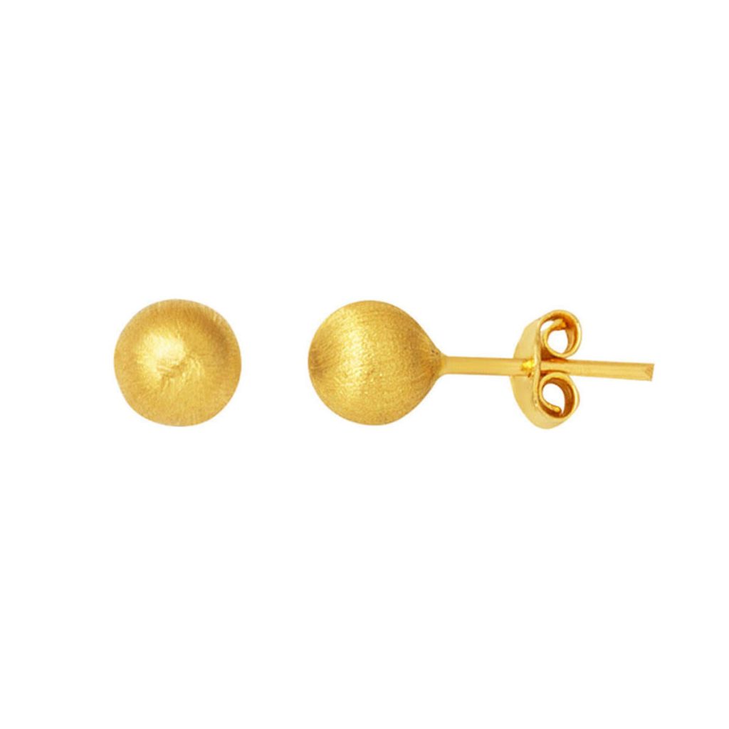 Kumlu 14 Karat Gold with Screws Top Earring