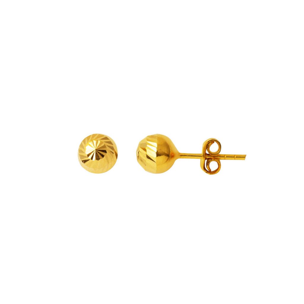 22 Carats Kalemli Top Or Boucle d&rsquo;Oreille 5 mm.