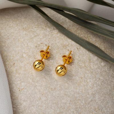 22 Carats Kalemli Top Or Boucle d'oreille 5 mm. - 22K - 1.27g - EZ Gold