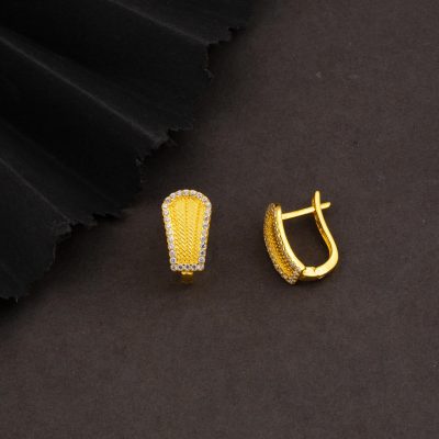 Trabzon Mesh 14K Yellow Gold Earring - 14K - 2.68g - EZ Gold