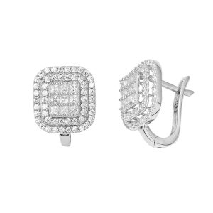 Princesse Baguette Model Blanc Or Boucle d&rsquo;Oreille