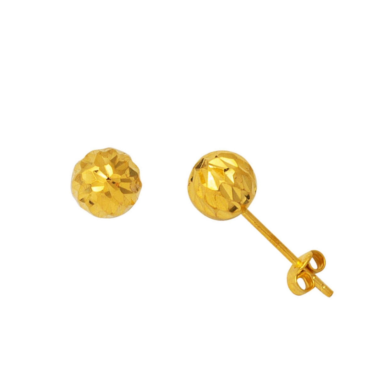 22 Karat Buzul Top Gold Earring 7 mm.