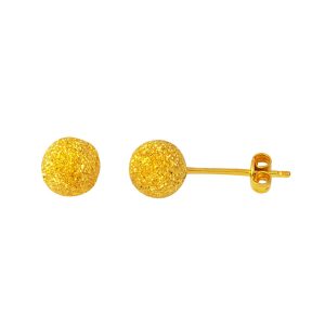 Kumlu 22 Carats Or Top Boucle d&rsquo;Oreille 7 mm.