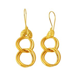 Milky Way Drop 22 Karat Gold Earring