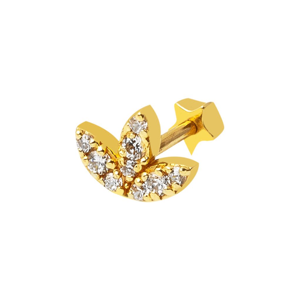 14 Karat Gold Tragus Piercing Earring