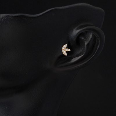 14K Gold Tragus Piercing Earring - 14K - 0.7g - EZ Gold