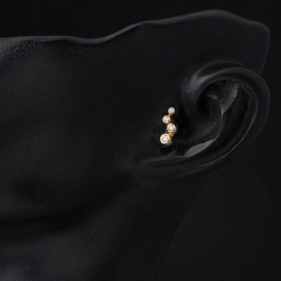 14K Gold Piercing Tragus Earring - 14K - 0.66g - EZ Gold